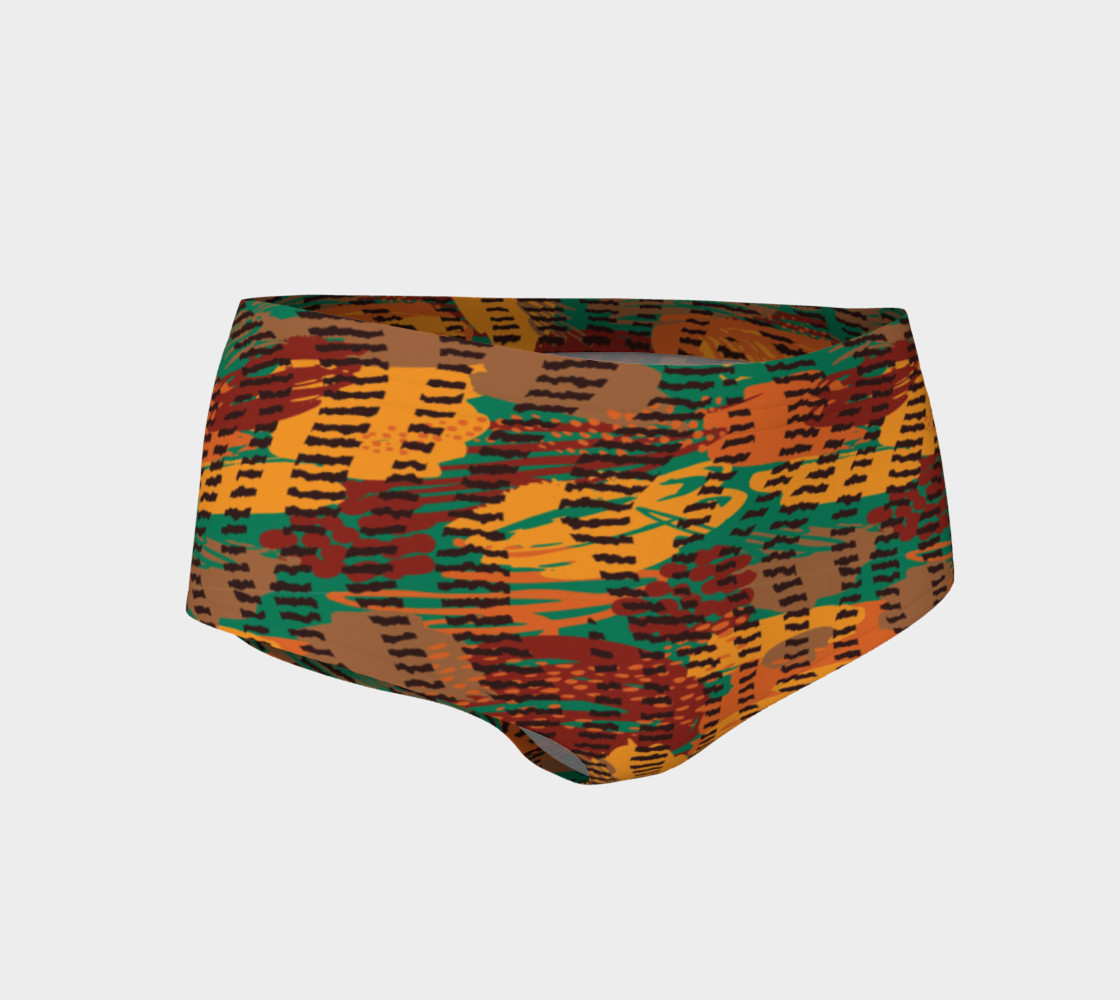 Abstract Animal Stripes Mini Shorts preview #1