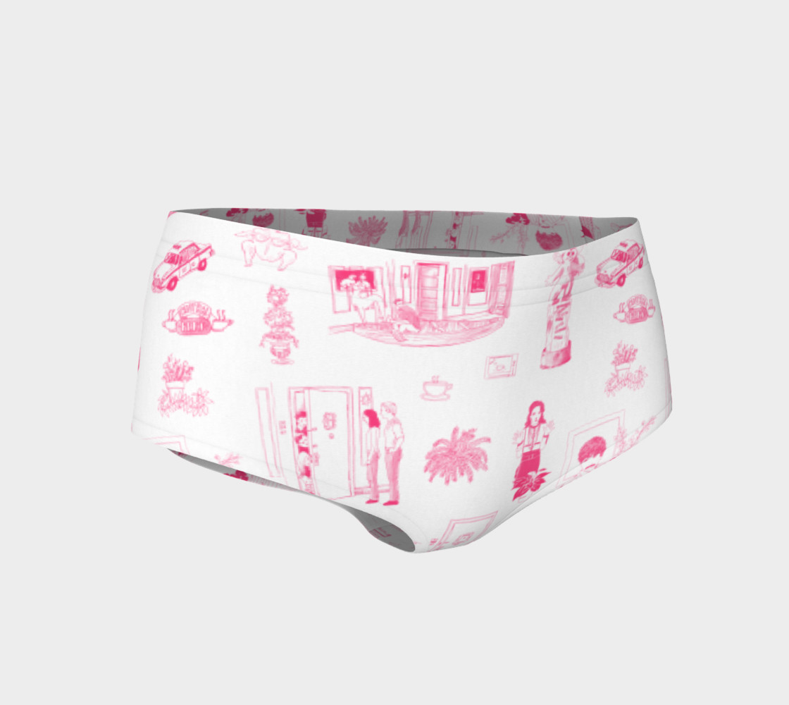 Friends Mini Shorts in pink and white Miniature #2