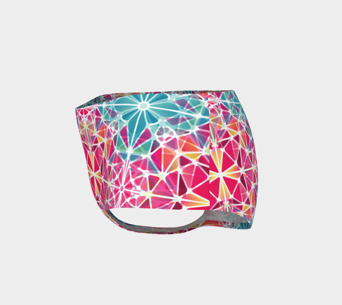 Pink and Blue Kaleidoscope Mini Shorts preview #3