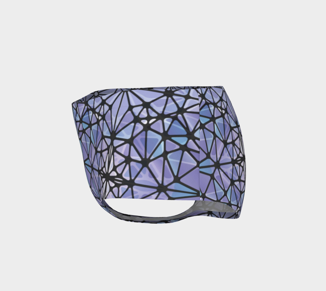 Purple and Blue Kaleidoscope Mini Shorts preview #3
