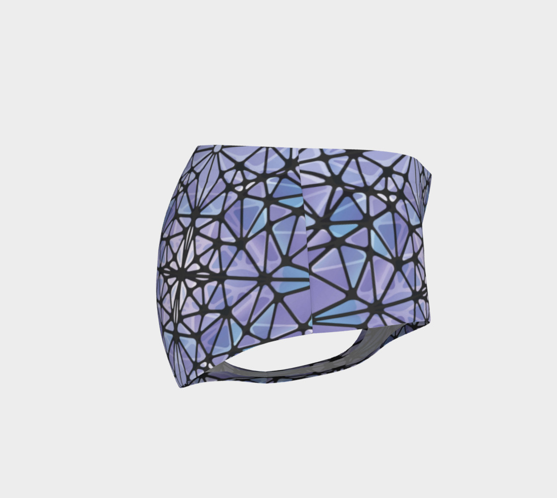 Purple and Blue Kaleidoscope Mini Shorts preview #4