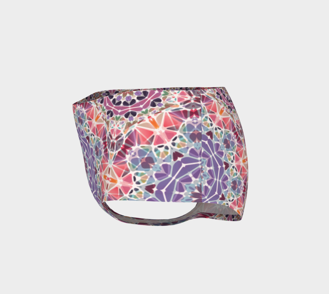 Purple and Pink Kaleidoscope Mini Shorts preview #3
