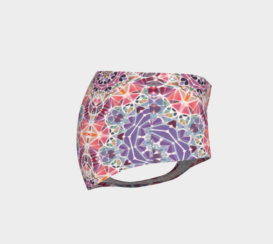 Purple and Pink Kaleidoscope Mini Shorts preview #4