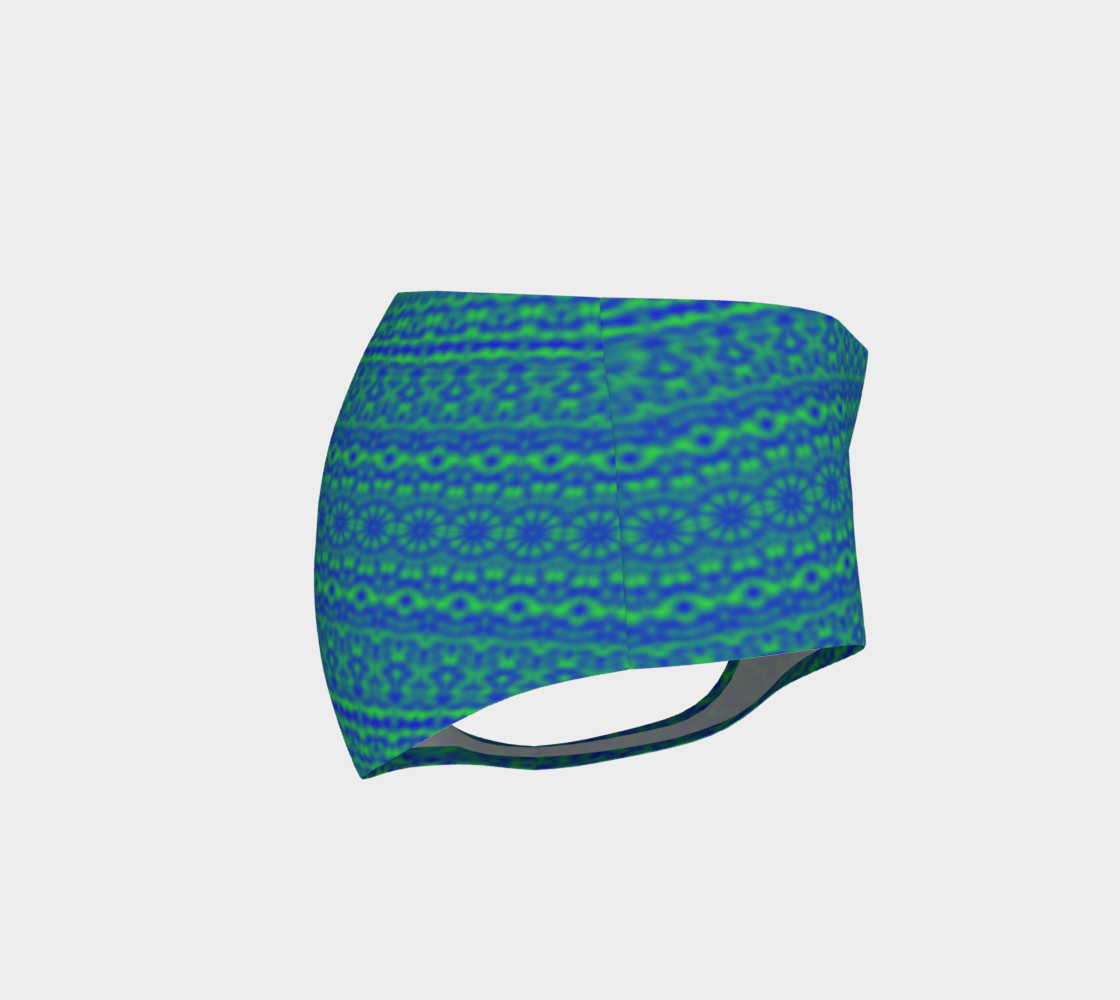 Blue and Green Abstract Damask preview #4