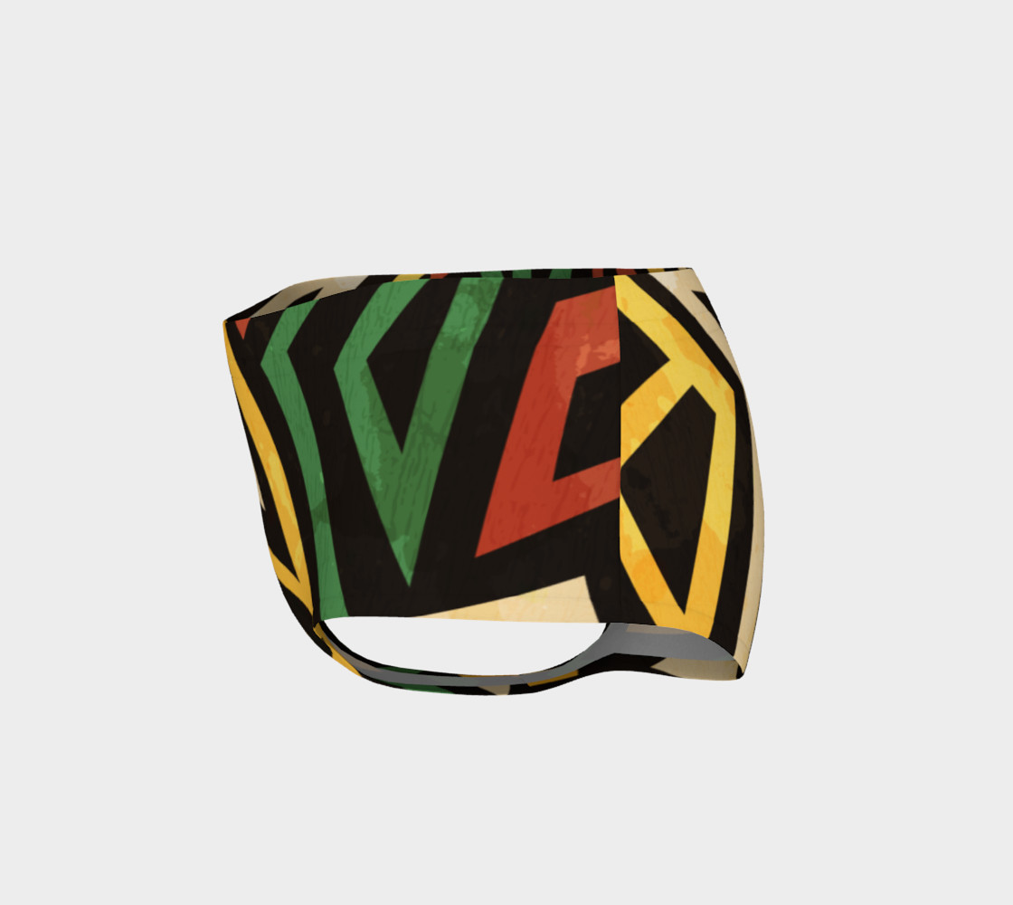 Afrocentric geometric mini shorts (print by Gudinny) preview #3