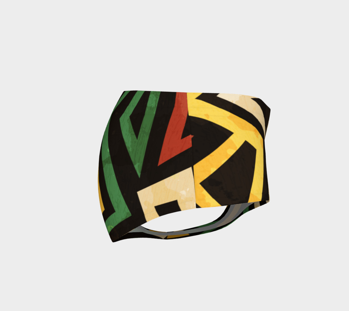 Afrocentric geometric mini shorts (print by Gudinny) preview #4