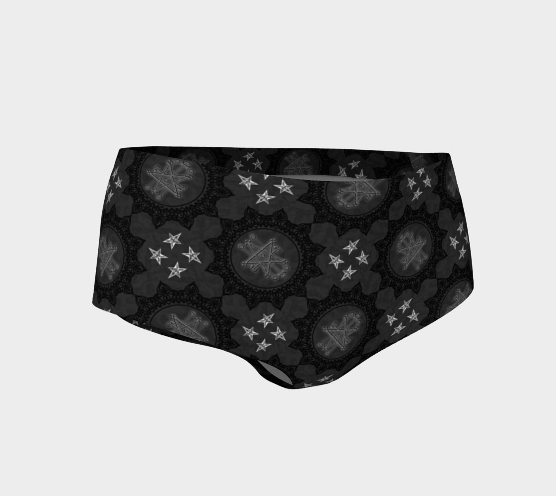 Occult Symbols Gothic Print Shorts preview #1