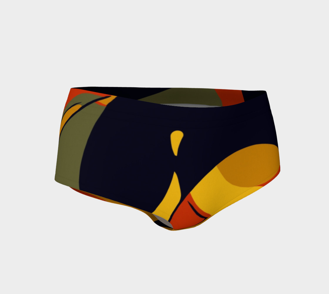 Rasta Geometric Pattern Women's Fitness Mini Shorts preview #1