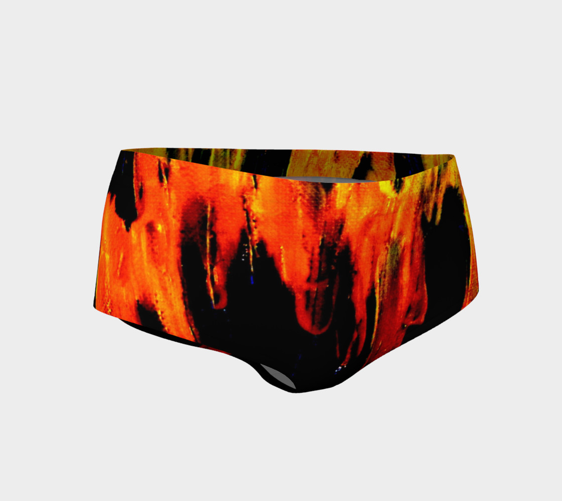 Lava in Black and Orange Mini Shorts thumbnail #2