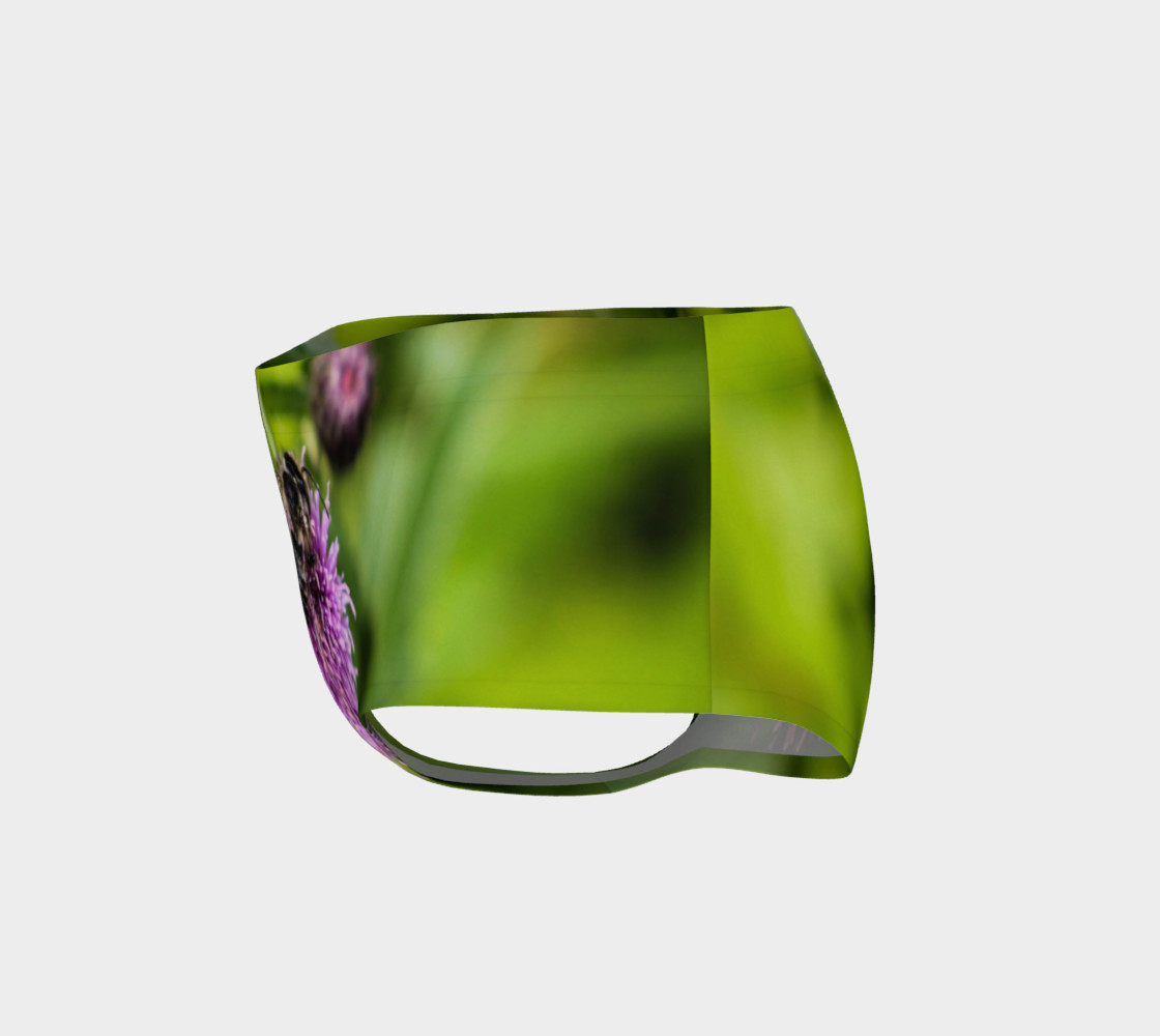 A Bee on a Purple Flower Mini Shorts preview #3