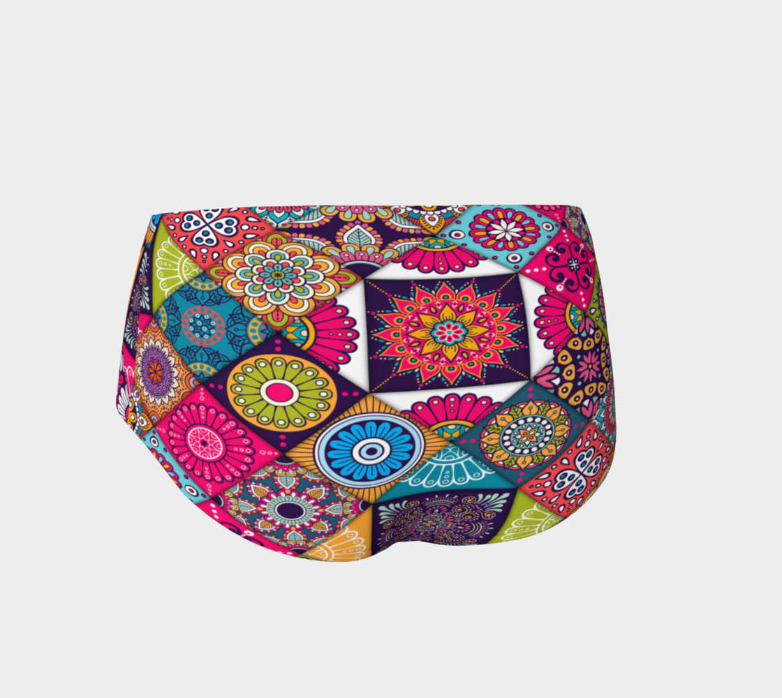 Ethnic Floral Paisley Mini Shorts preview #2
