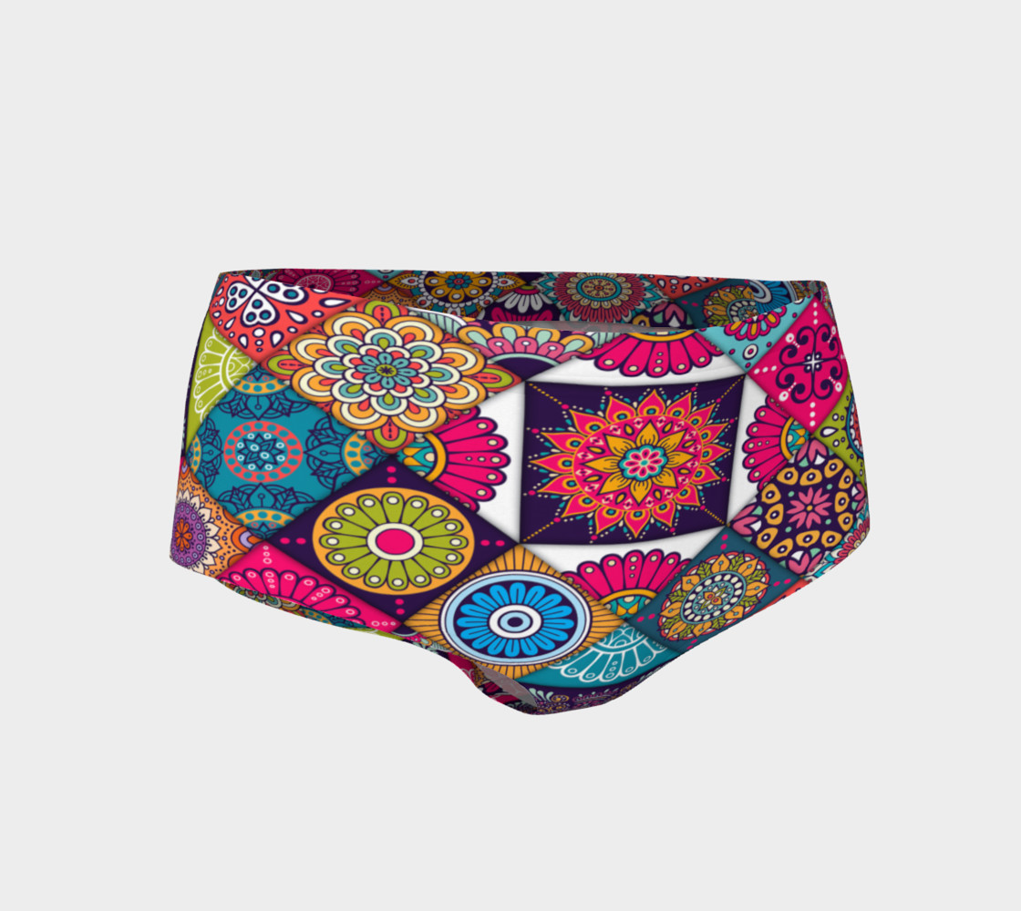 Ethnic Floral Paisley Mini Shorts preview #1