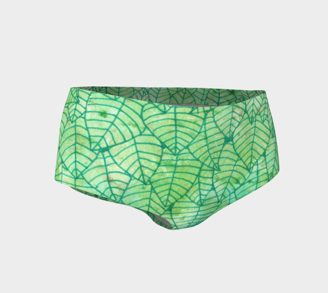 Green foliage Mini Shorts preview #1