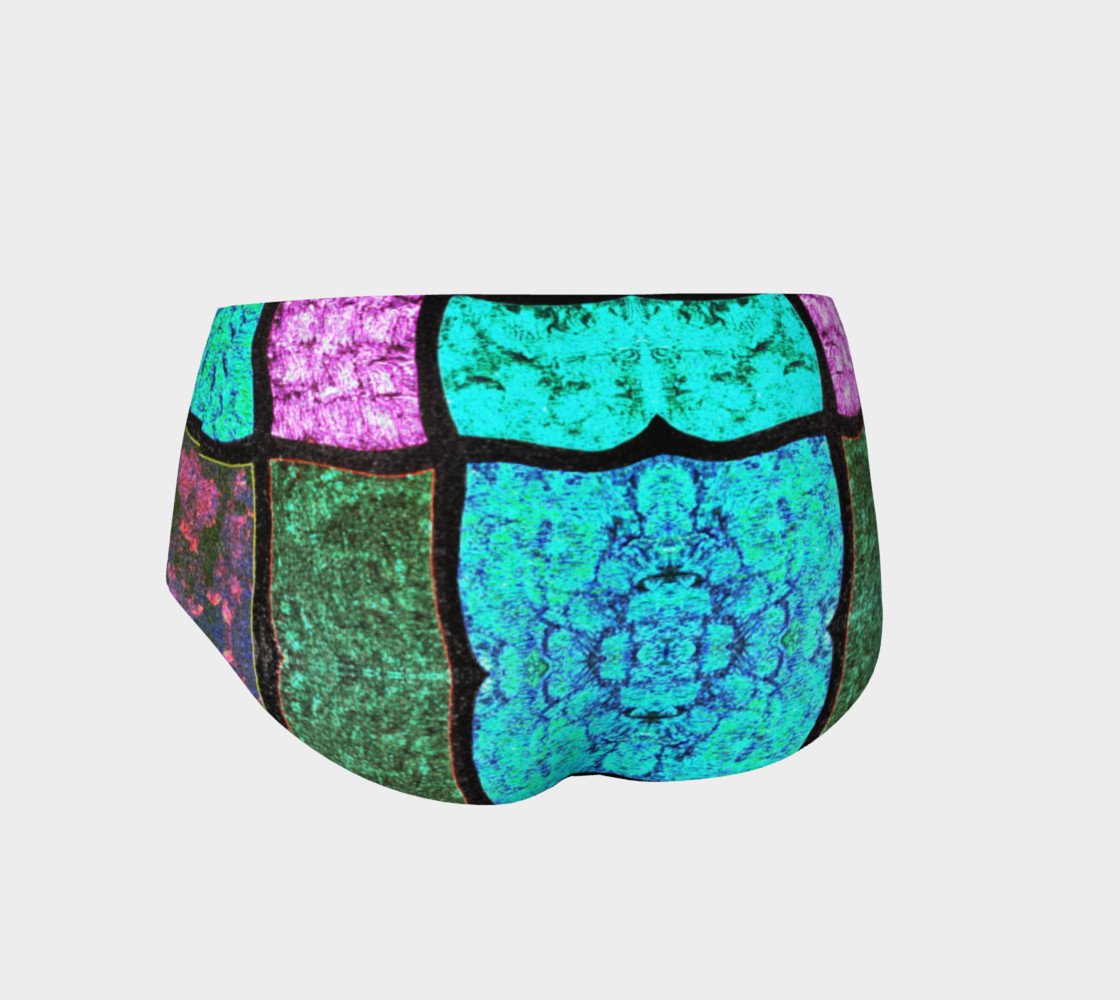 Nostalgia Stained Glass Mini Shorts preview #2