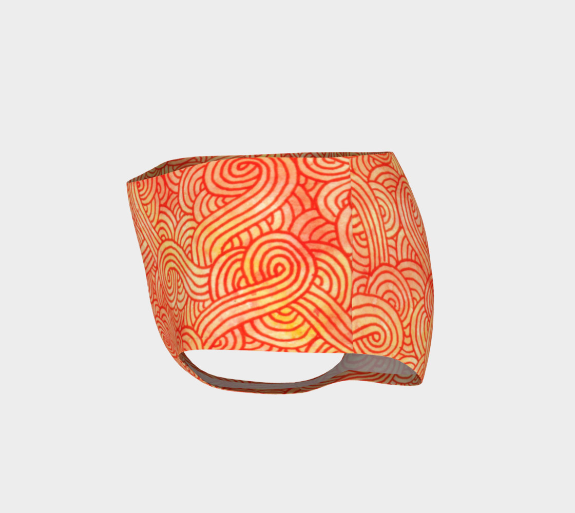 Orange and red swirls doodles Mini Shorts preview #3