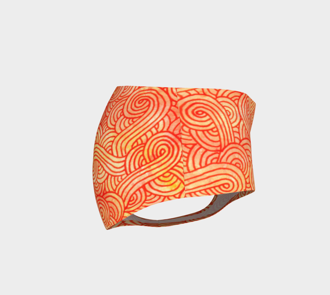 Orange and red swirls doodles Mini Shorts preview #4