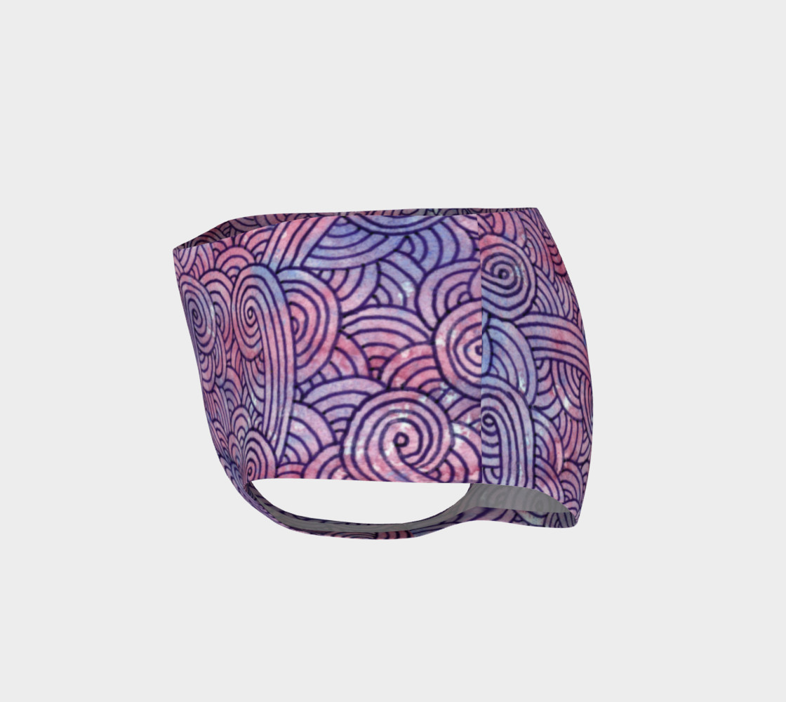 Purple swirls doodles Mini Shorts preview #3