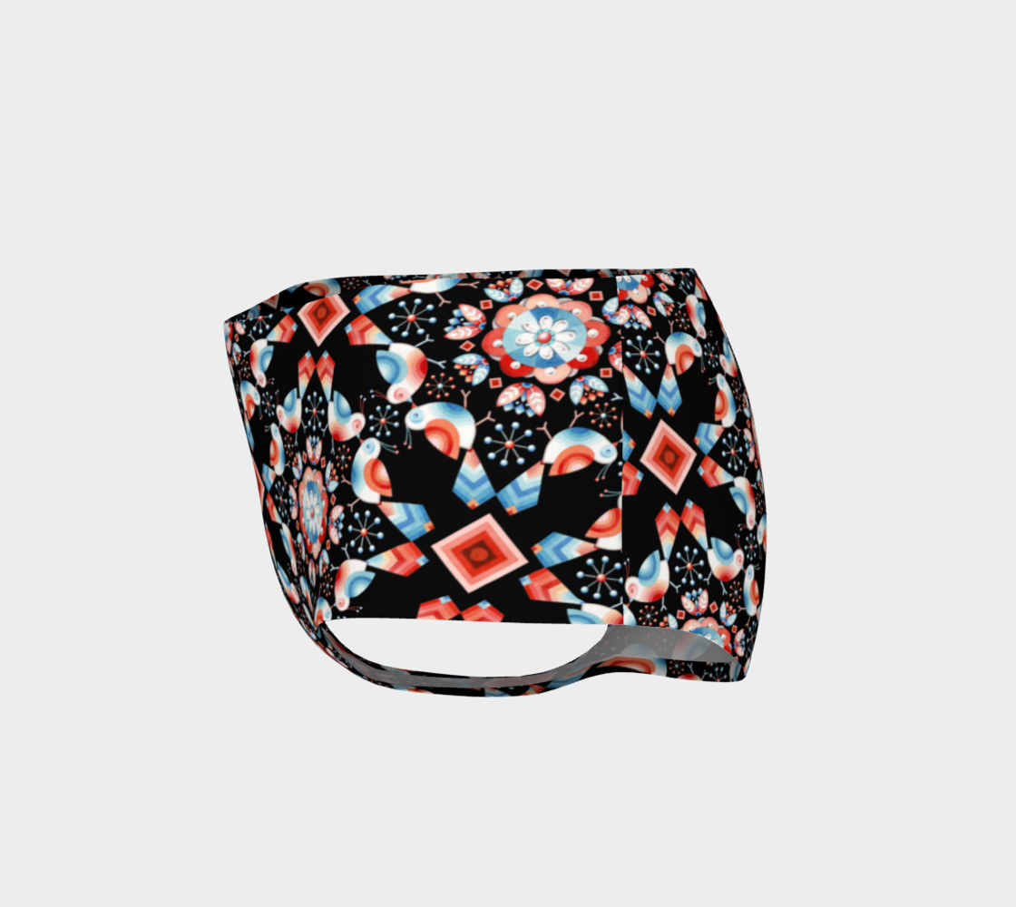 Folkloric Lovebirds Mini Shorts preview #3