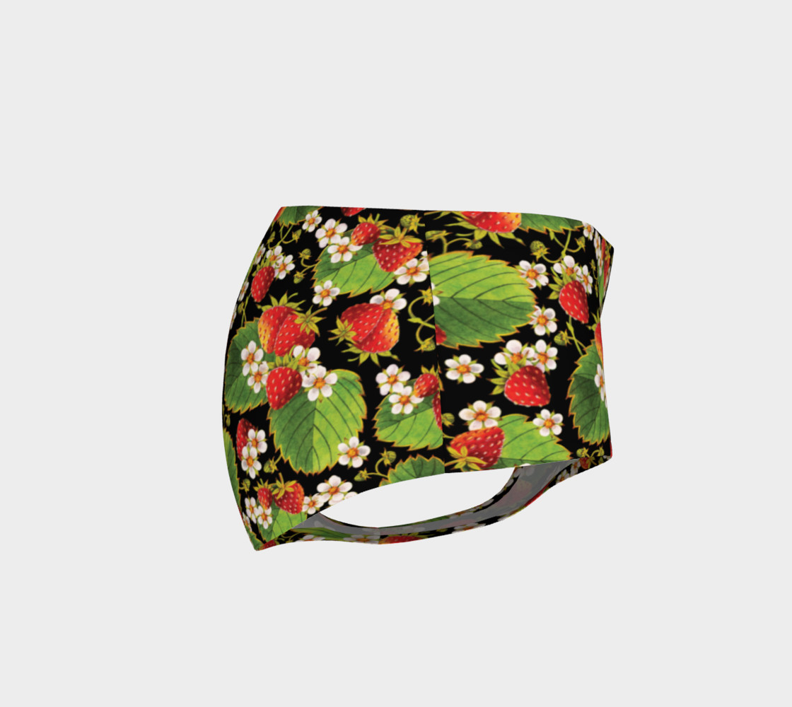 Aperçu de Strawberries on Black Mini Shorts #4