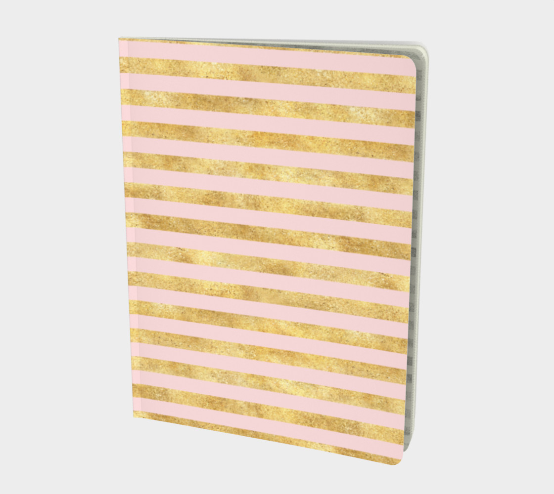 Blush Pink Gold Stripes 3D preview
