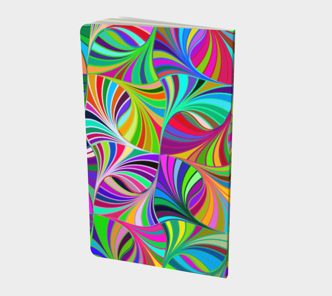 Sugar Skulls Circular Colorful Geometric Abstract Small Notebook preview #2