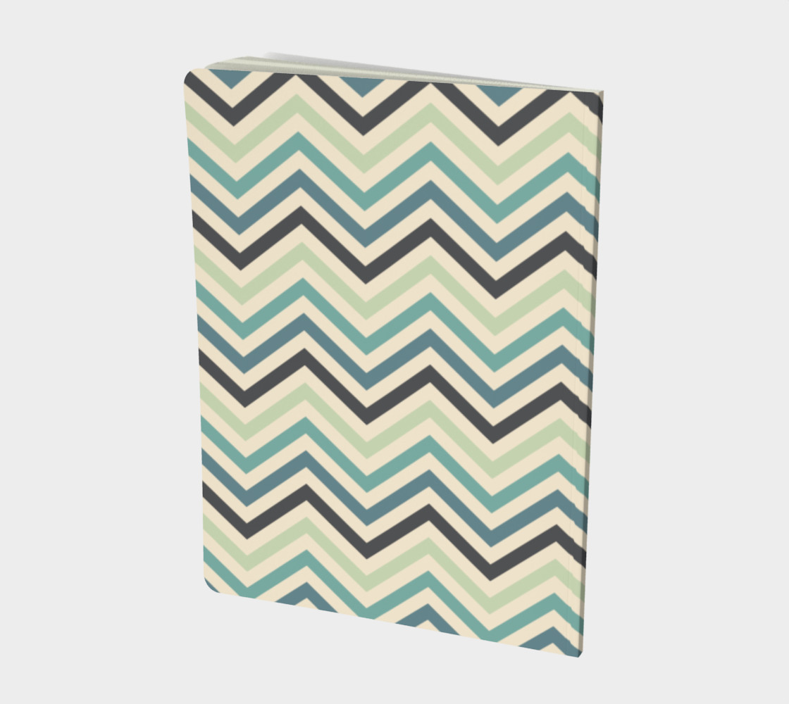 Teal chevron - notebook preview #2