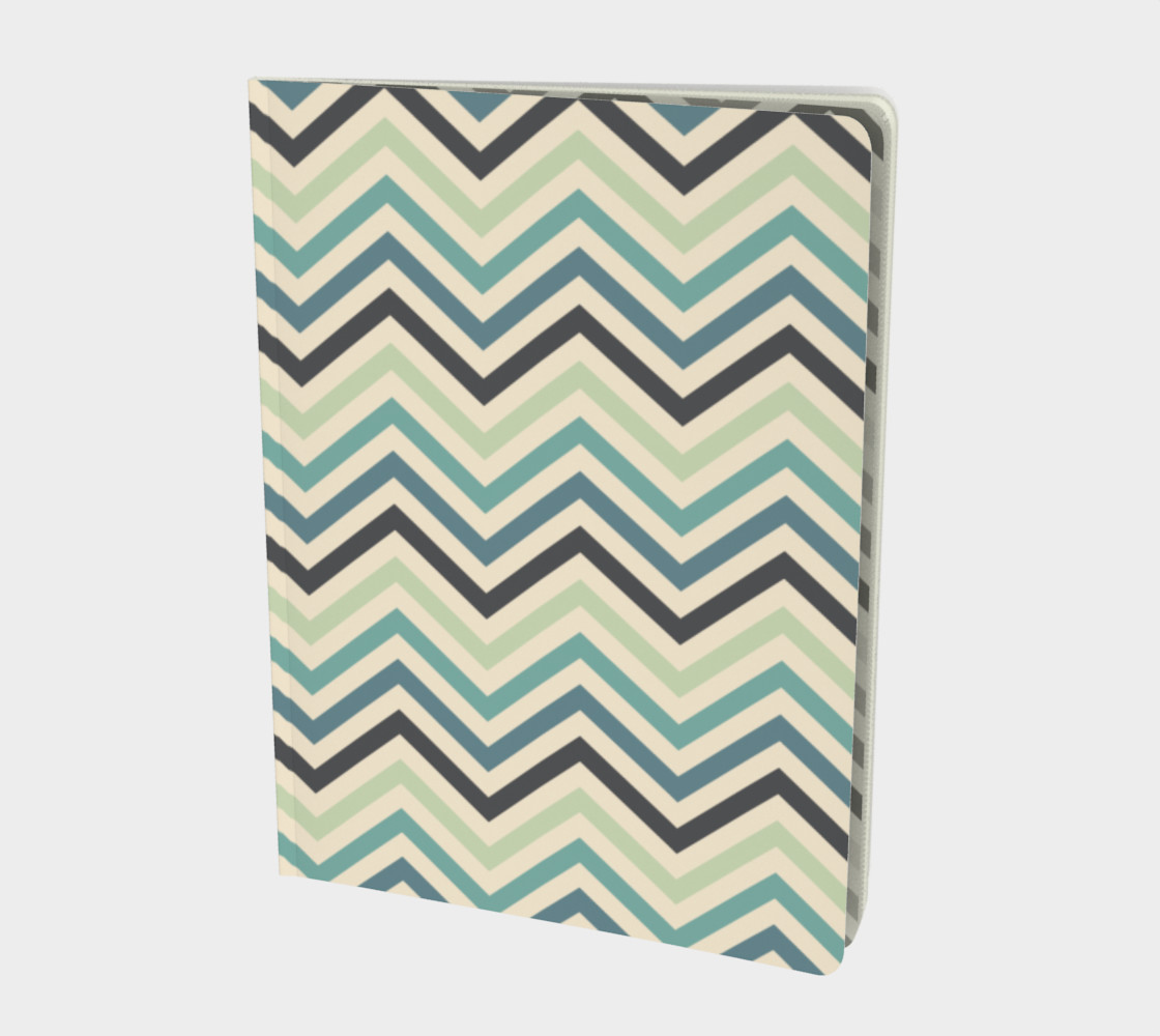 Teal chevron - notebook preview #1