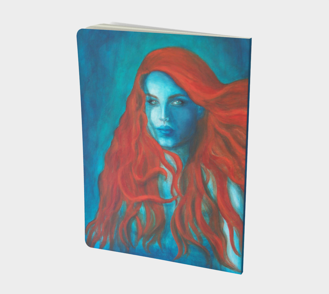 Blue Mermaid - Large Notebook Journal preview #2