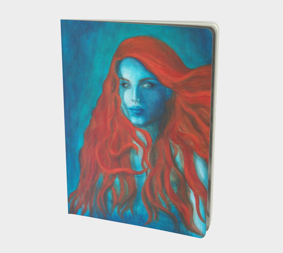 Blue Mermaid - Large Notebook Journal preview #1