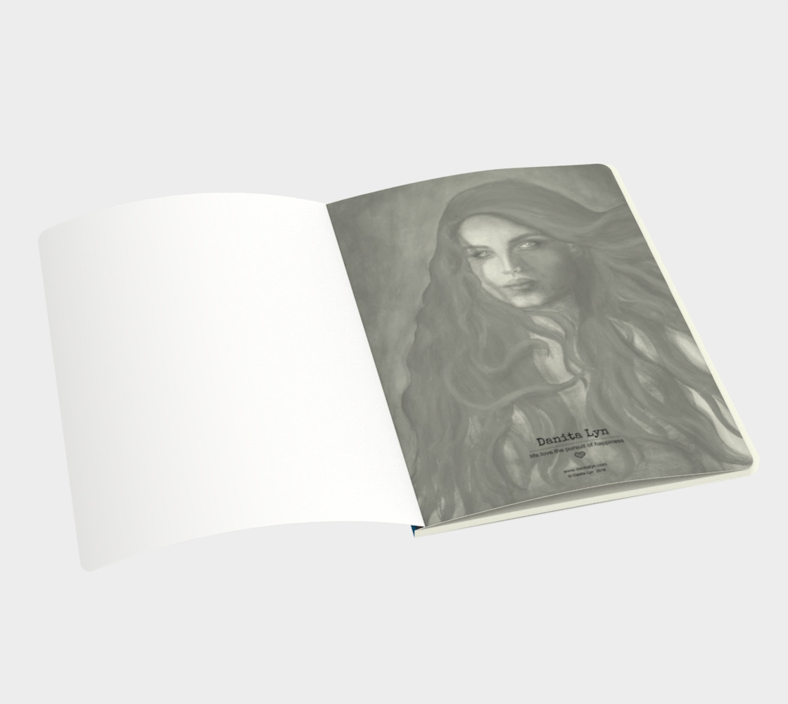 Blue Mermaid - Large Notebook Journal preview #3