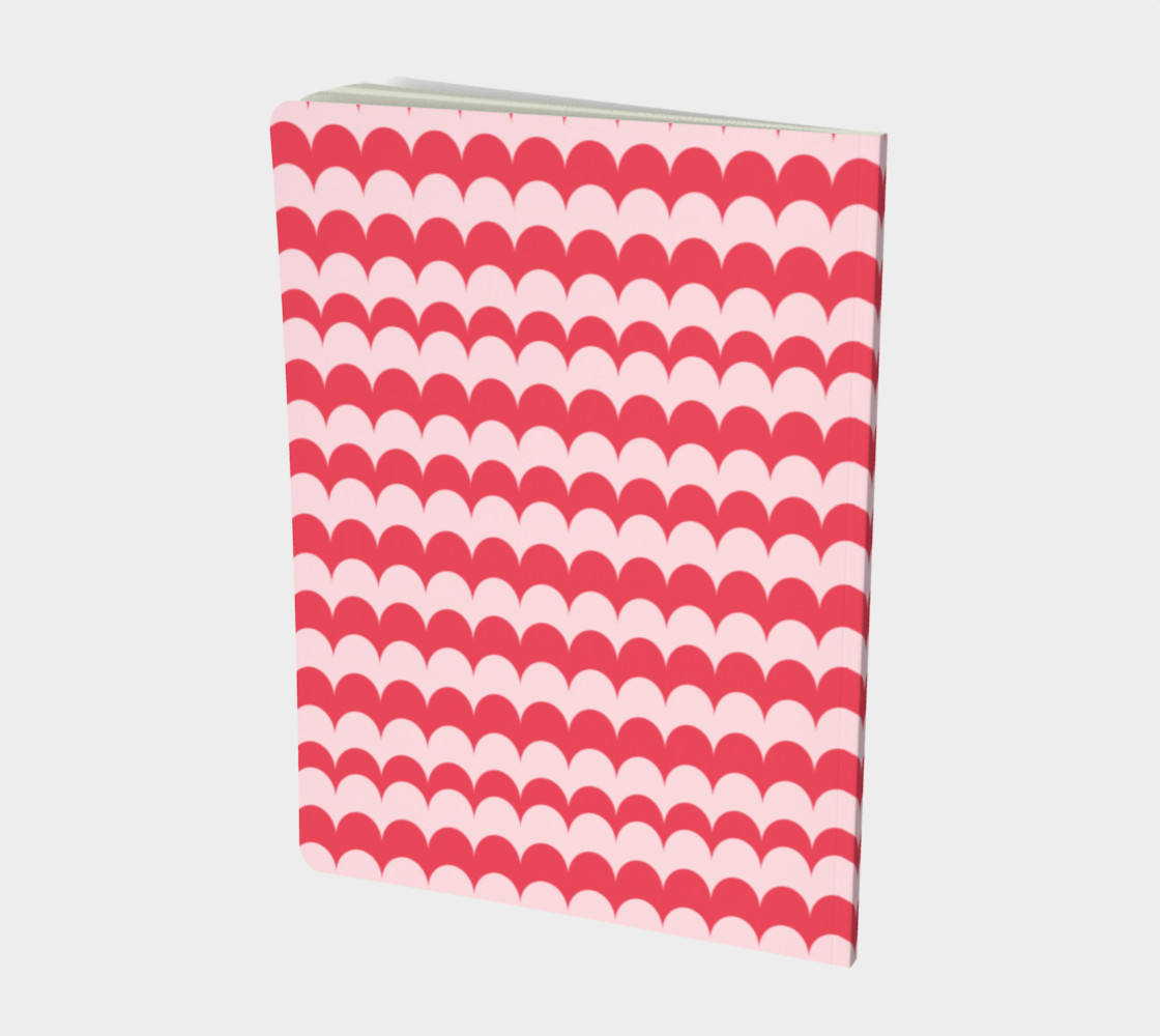 Aperçu de Pink Scallop Print Notebook #2