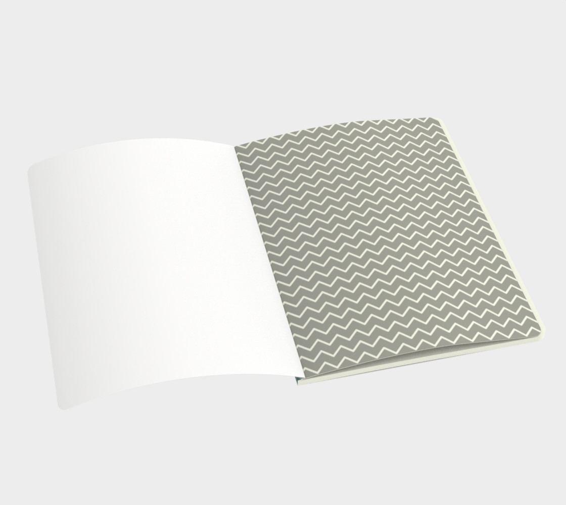 Teal Waves Notebook preview #3