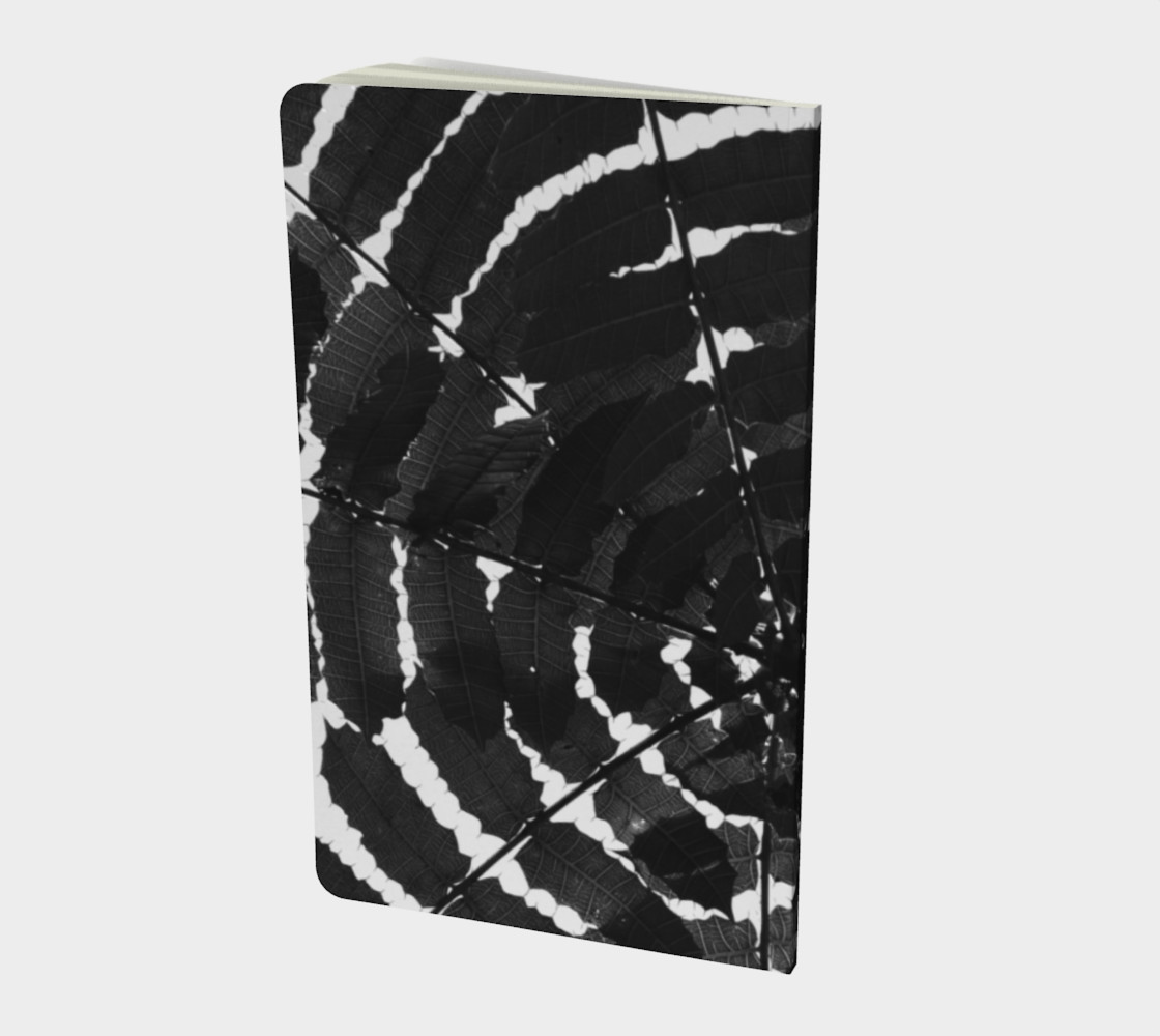 Aperçu de Black and White Leaf Notebook #2