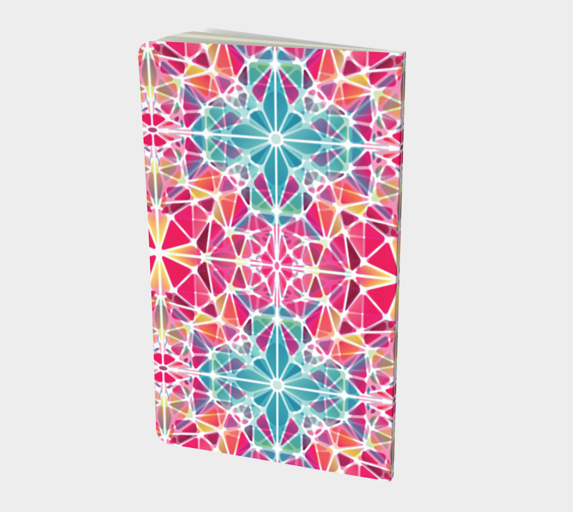 Pink and Blue Kaleidoscope Notebook - Small preview #2