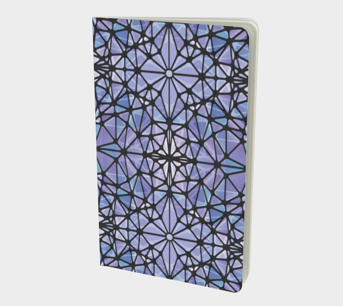 Purple and Blue Kaleidoscope Notebook - Small preview #1