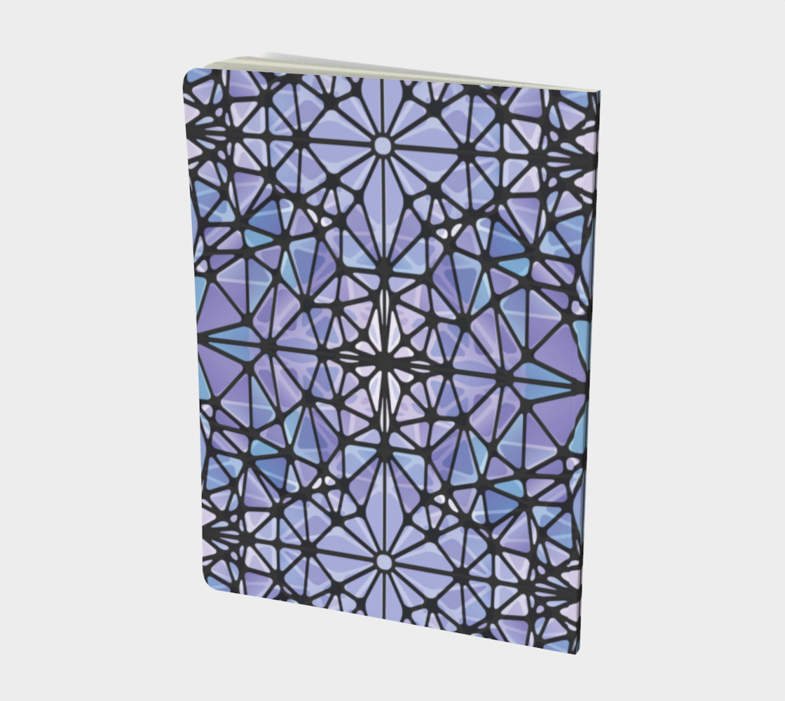 Purple and Blue Kaleidoscope Notebook - Large preview #2