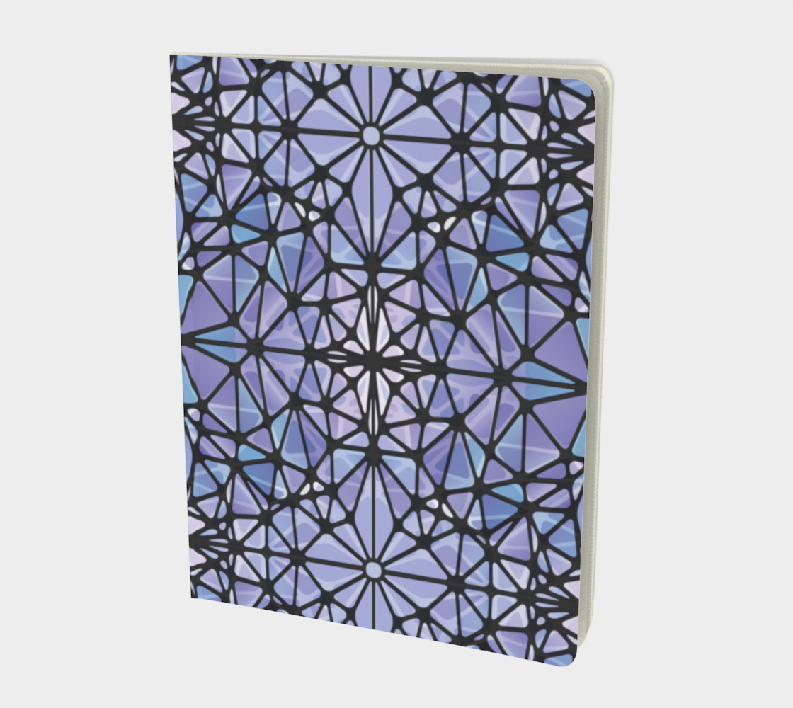 Purple and Blue Kaleidoscope Notebook - Large preview #1