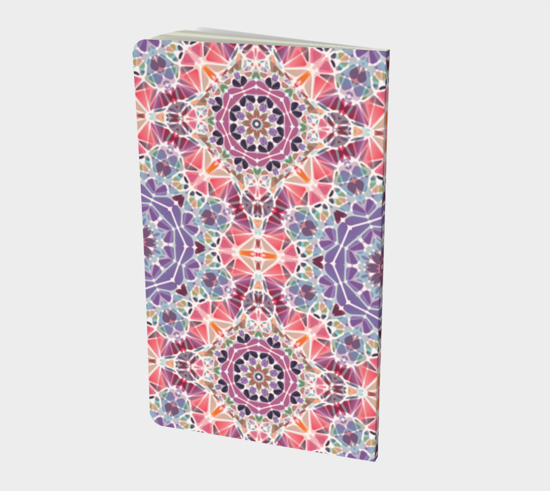 Purple and Pink Kaleidoscope Notebook - Small preview #2