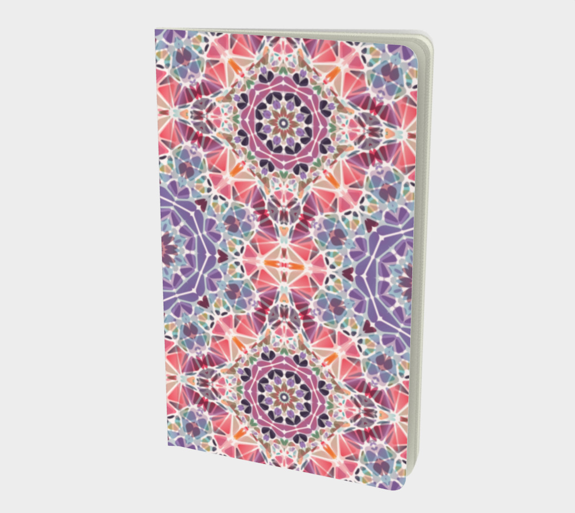 Purple and Pink Kaleidoscope Notebook - Small preview #1