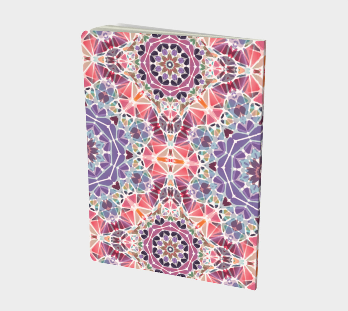 Purple and Pink Kaleidoscope Notebook - Large preview #2