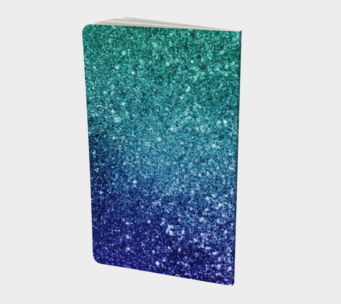 Blue Ombre Glitter Notebook preview #2