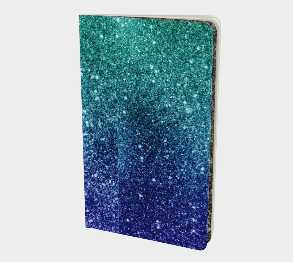 Blue Ombre Glitter Notebook preview #1
