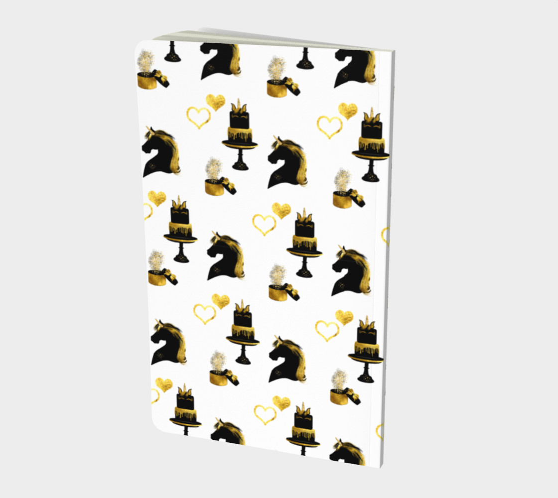 Black & Gold Unicorn Celebration Notebook preview #2
