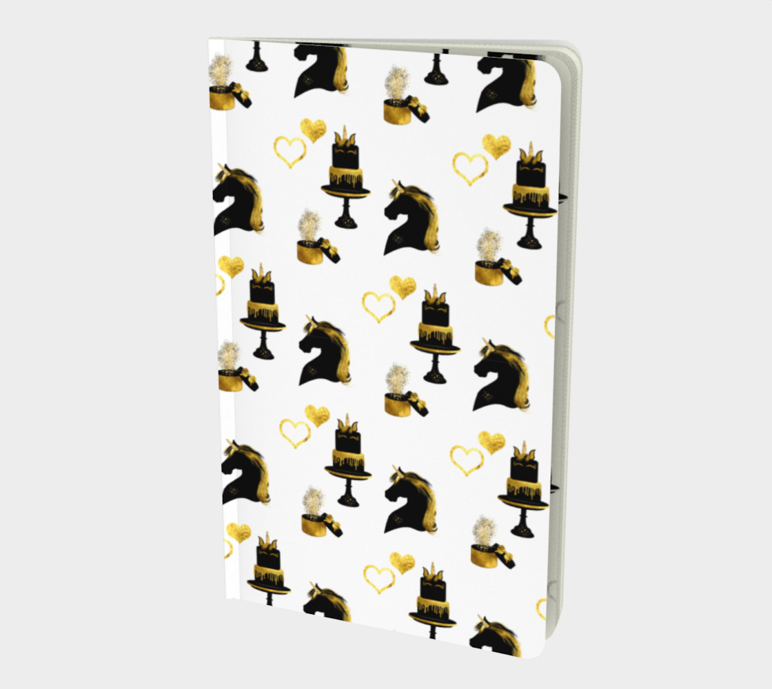 Black & Gold Unicorn Celebration Notebook preview #1