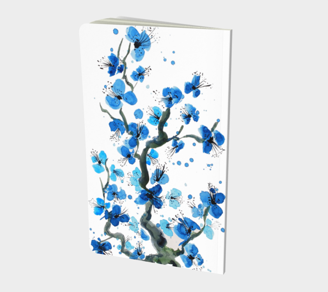 Aperçu de Blue Japanese Blossoms Notebook #2