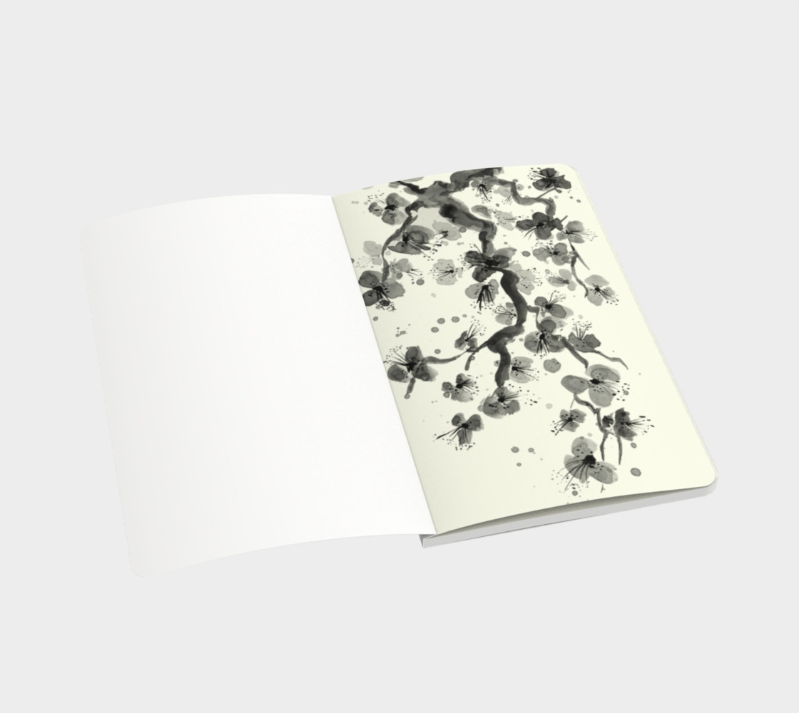 Aperçu de Blue Japanese Blossoms Notebook #3