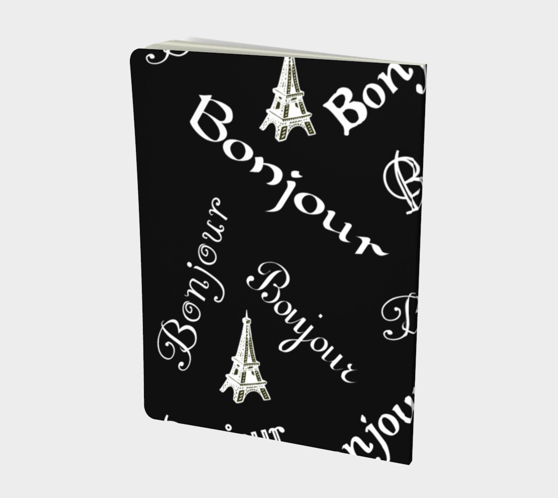 White Bonjour Large Notebook preview #2