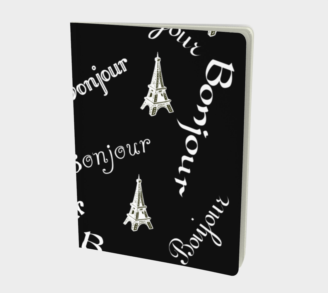 White Bonjour Large Notebook preview #1