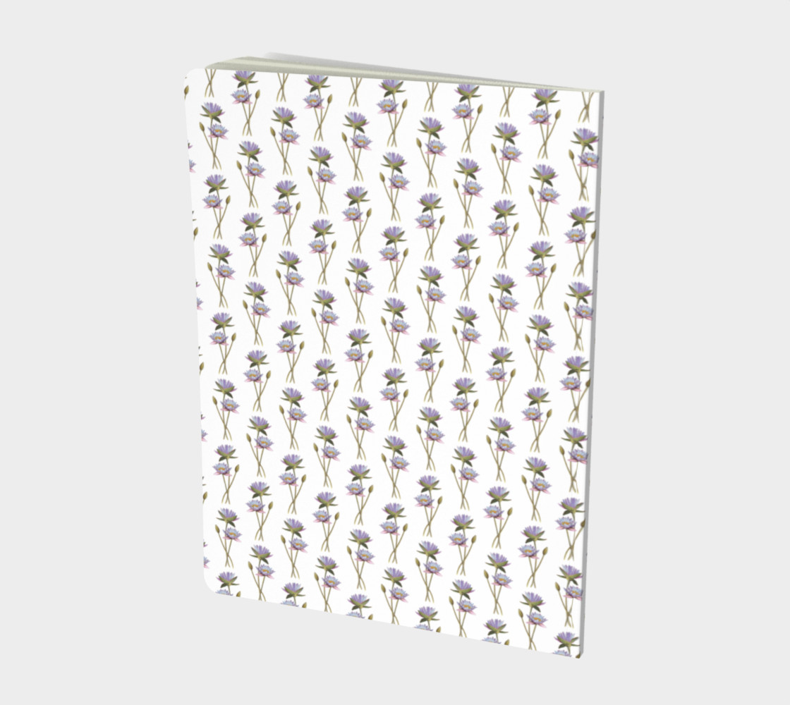Aperçu de Lotus flowers pattern Large Notebook #2