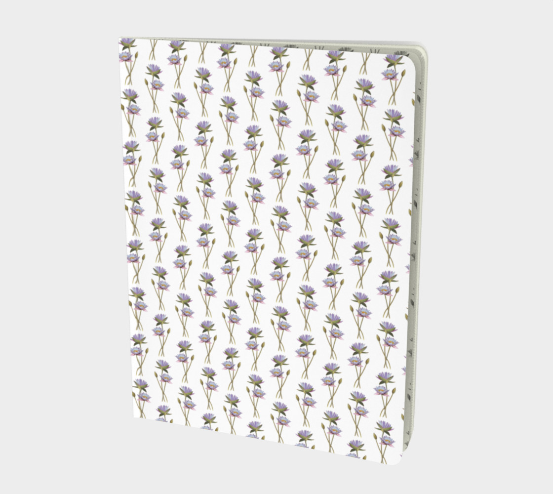 Aperçu de Lotus flowers pattern Large Notebook #1